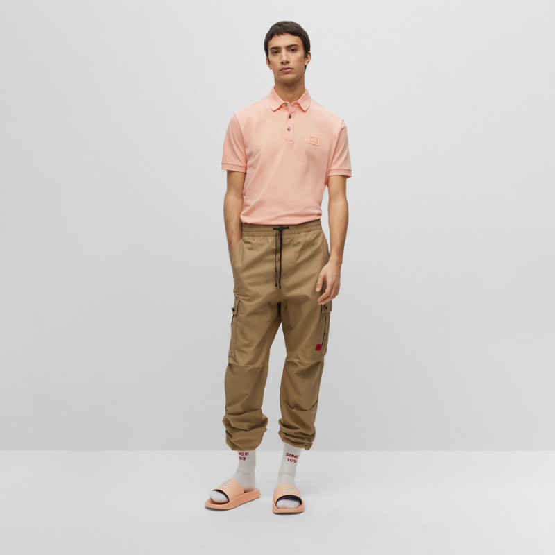 Polo slim fit Hugo en piqué de coton avec badge logo Chez DM'Sports