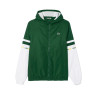 VESTE DE SURVÊTEMENT LACOSTE TENNIS SPORTSUIT BANDE SIGLÉE VERTE ET BLANCHE