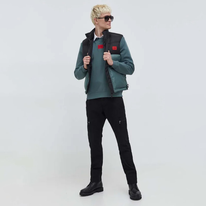 PANTALON DROIT NOIR HUGO AVEC POCHES ZIPPÉES DALEK241D