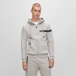 Sweat à capuche zippé Boss SAGGY 1 avec bande graphique | DM'Sports