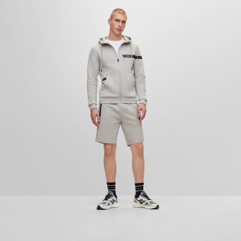 SWEAT À CAPUCHE ZIPPÉ GRIS