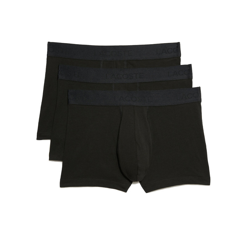 LOT DE 3 BOXERS LACOSTE COURTS CASUAL NOIRS