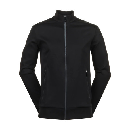 SWEAT ZIPPÉ BOSS SKAZ MIRROR EN COTON MÉLANGÉ NOIR AVEC DÉTAILS PIXELISÉS