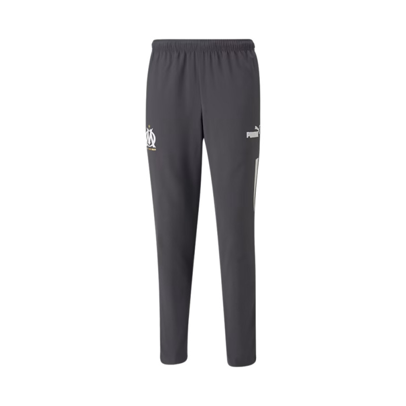 PANTALON GRIS PUMA D'AVANT-MATCH 23/24 OLYMPIQUE DE MARSEILLE