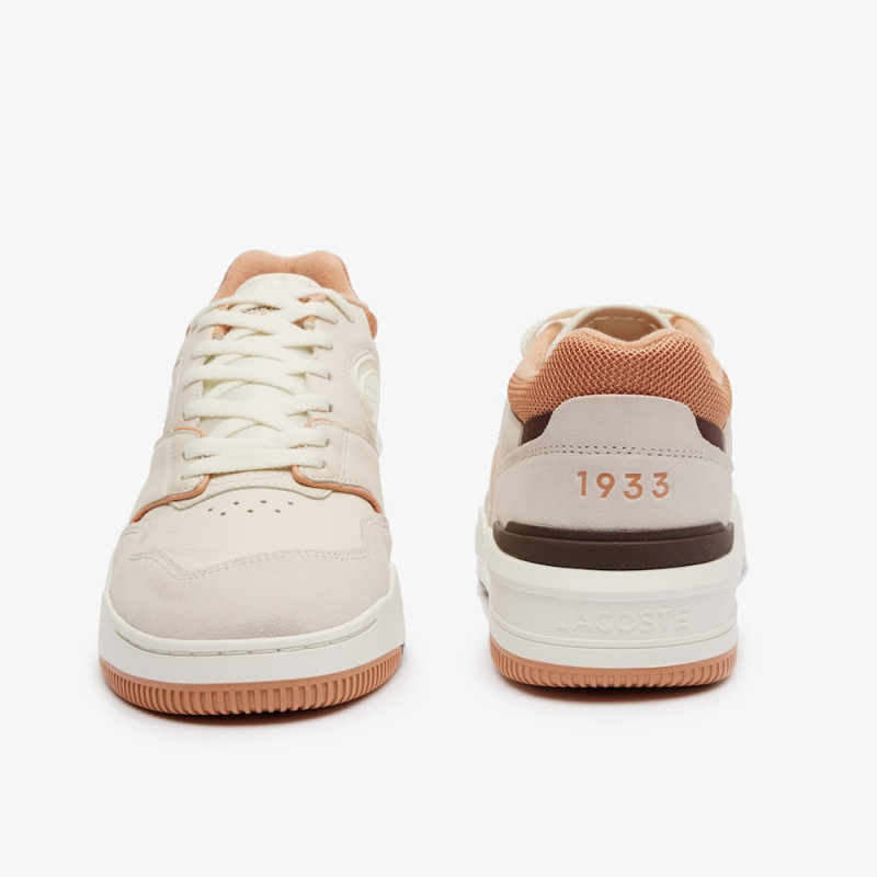 Baskets Lacoste LINESHOT en cuir Premium Beiges et Marrons Chez DMS