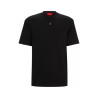 T-SHIRT NOIR HUGO REGULAR FIT EN COTON INTERLOCK À LOGO REVISITÉ DALILE