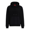 SWEAT À CAPUCHE RELAXED FIT HUGO NOIR EN COTON STRETCH AVEC POCHE CONTRASTANTE DAULS