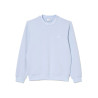SWEATSHIRT LACOSTE EN DOUBLE-FACE À COL JACQUARD SIGLÉ BLEU CLAIR