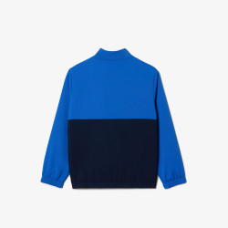 VESTE DE SURVÊTEMENT ZIPPÉE LACOSTE COLOR-BLOCK BLEUE