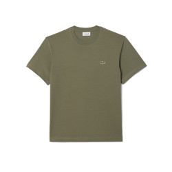 T-SHIRT LACOSTE CLASSIC FIT EN JERSEY DE COTON VERT KAKI