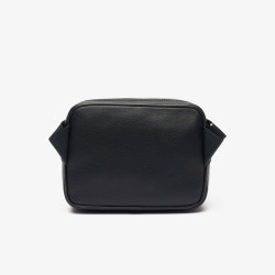 SAC BANDOULIÈRE ANGY LACOSTE NOIR AVEC POCHE ZIPPÉE DEVANT