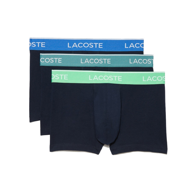 LOT DE 3 BOXERS LACOSTE COURTS CASUAL AVEC CEINTURE CONTRASTÉE