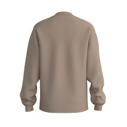 T-SHIRT HUGO RELAXED FIT BEIGE À MANCHES LONGUES ET LOGO IMPRIMÉ DAPOSO