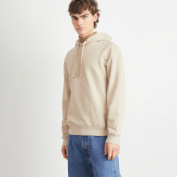 SWEAT À CAPUCHE BEIGE AVEC UN LOGO CONTRASTANT SUR LA POITRINE DAPO HUGO