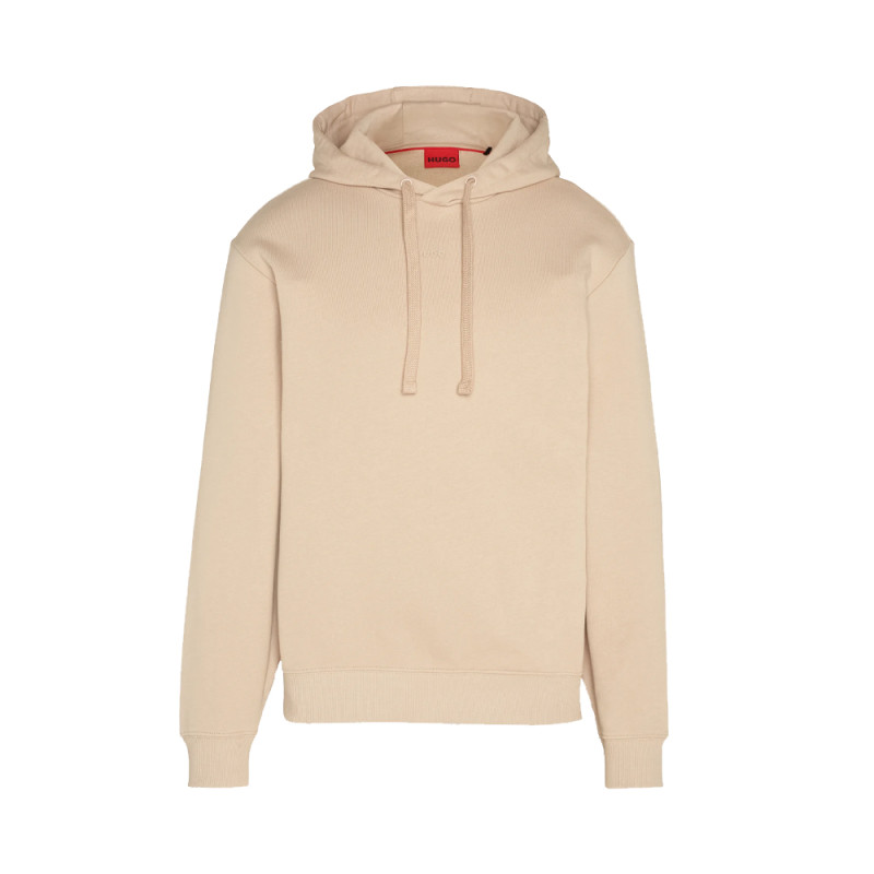 SWEAT À CAPUCHE BEIGE AVEC UN LOGO CONTRASTANT SUR LA POITRINE DAPO HUGO