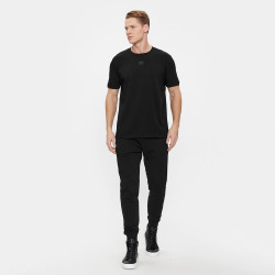 T-SHIRT NOIR MANCHES COURTES HUGO AVEC LOGO DIRAGOLINO_H