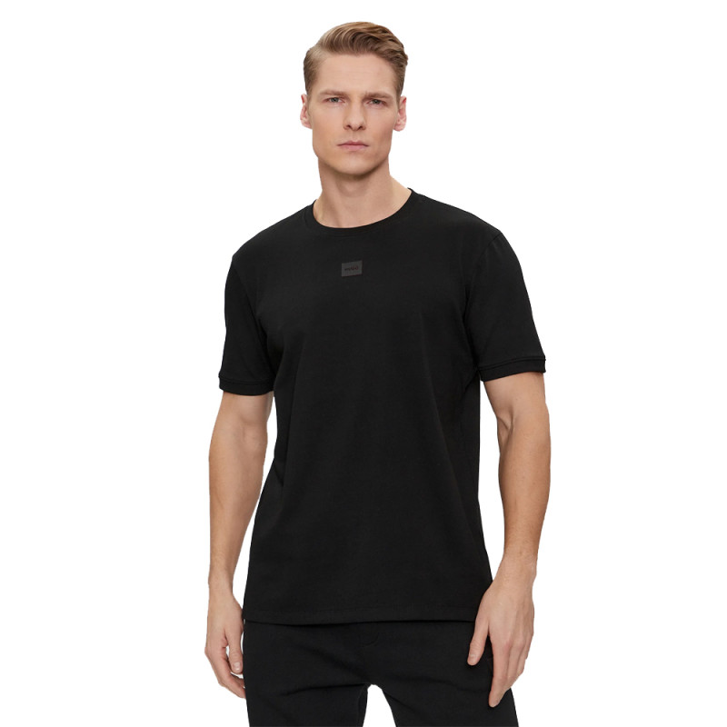T-SHIRT NOIR MANCHES COURTES HUGO AVEC LOGO DIRAGOLINO_H