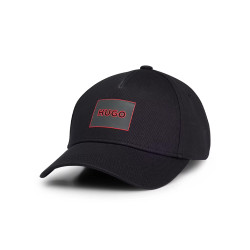 CASQUETTE NOIRE EN TWILL DE COTON HUGO AVEC ÉTIQUETTE LOGO JUDE-PL