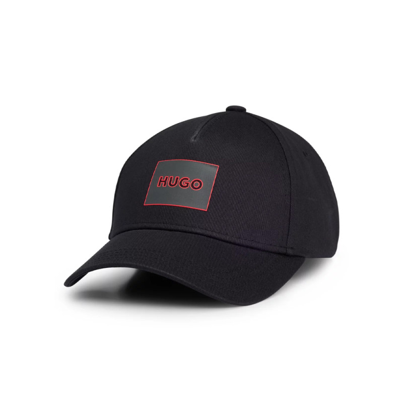 CASQUETTE NOIRE EN TWILL DE COTON HUGO AVEC ÉTIQUETTE LOGO JUDE-PL