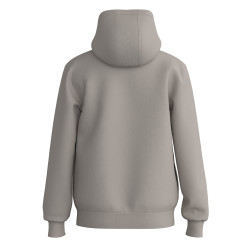 SWEAT ZIPPÉ HUGO DAPLE212 EN MOLLETON DE COTON AVEC PATCH LOGO BEIGE