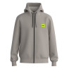 SWEAT ZIPPÉ HUGO DAPLE212 EN MOLLETON DE COTON AVEC PATCH LOGO BEIGE