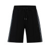 SHORT HUGO RELAXED FIT EN COTON STRETCH NOIR AVEC LOGO REVISITÉ DESORT