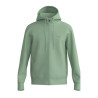 SWEAT À CAPUCHE ZIPPÉ BOSS EN COTON STRETCH VERT À LOGO IMPRIMÉ SAGGY