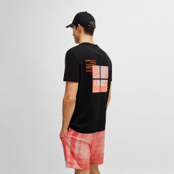 T-SHIRT REGULAR FIT EN COTON MÉLANGÉ NOIR AVEC MOTIF ARTISTIQUE SAISONNIER TEEBERO 2