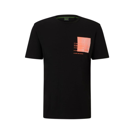 T-SHIRT REGULAR FIT EN COTON MÉLANGÉ NOIR AVEC MOTIF ARTISTIQUE SAISONNIER TEEBERO 2