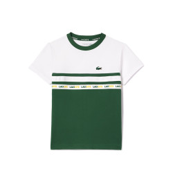 T-SHIRT ENFANT LACOSTE TENNIS EN PIQUÉ ULTRA-DRY VERT