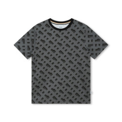 T-SHIRT NOIR MANCHES COURTES AVEC IMPRIMÉ BOSS ENFANT