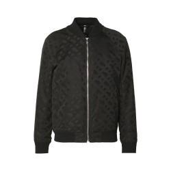 VESTE BOSS REGULAR FIT NOIRE À MONOGRAMMES JACQUARD EFFET 3D CORONDO