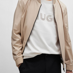 T-Shirt Hugo en jersey de coton avec logo au crochet Chez DMS