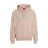 SWEAT À CAPUCHE OVERSIZE HUGO ROSE CLAIR EN MOLLETON DE COTON AVEC LOGOS DE LA SAISON DREEZES