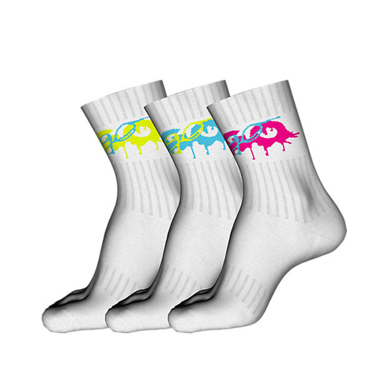 LOT DE 3 PAIRES DE CHAUSSETTES COURTES HUGO AVEC DOUBLE LOGO