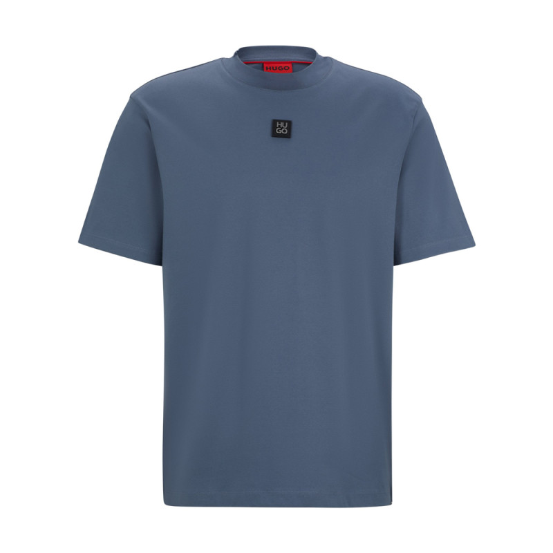 T-SHIRT DALILE HUGO AVEC UN LOGO CONTRASTANT SUR LA POITRINE BLEU