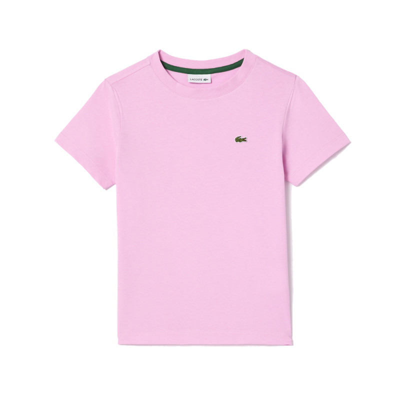 T-SHIRT LACOSTE ENFANT TJ1122 EN COTON ROSE