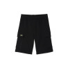 SHORT CARGO LACOSTE ENFANT EN MOLLETON GRATTÉ DE COTON NOIR