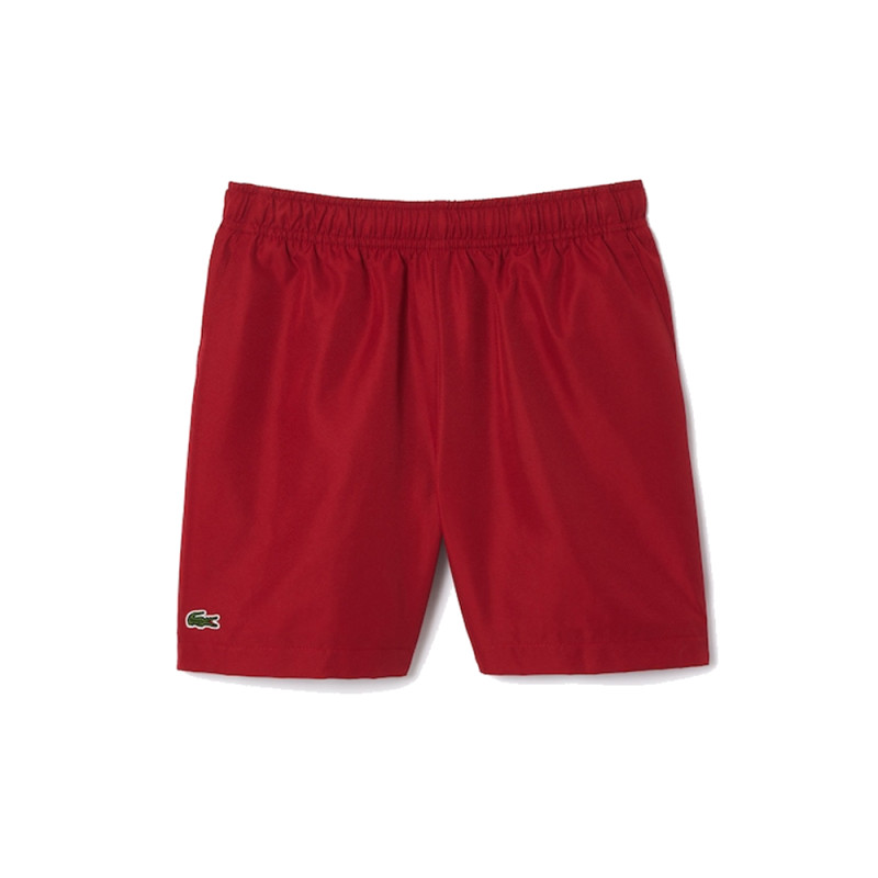 SHORT ENFANT LACOSTE SPORT EN TAFFETAS DIAMANTÉ BORDEAUX