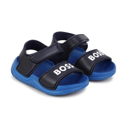 SANDALES SCRATCHÉES BICOLORES BLEUES BOSS ENFANT