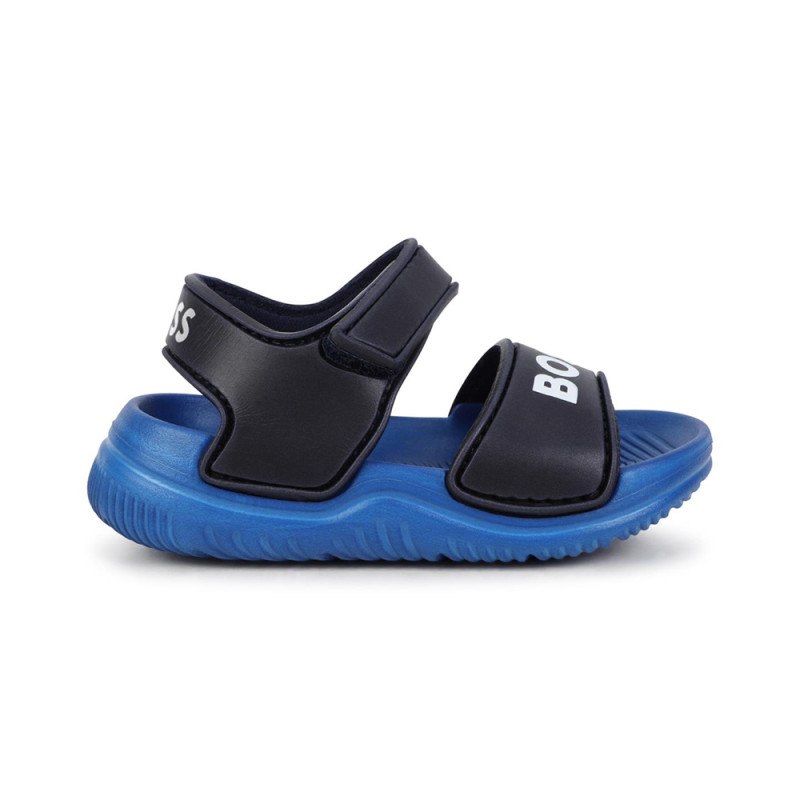SANDALES SCRATCHÉES BICOLORES BLEUES BOSS ENFANT