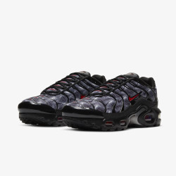 BASKETS NIKE AIR MAX PLUS GS 'BLACK UNIVERSITY RED'