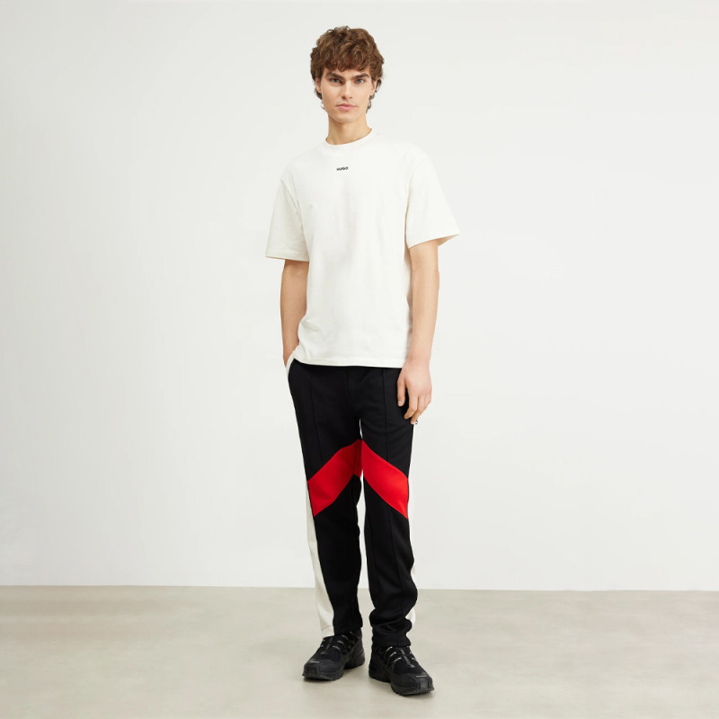 T-SHIRT BEIGE AVEC LOGO NOIR