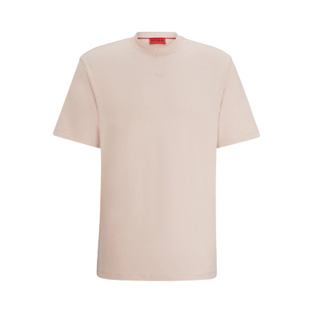 T-SHIRT ROSE CLAIR RELAXED FIT EN JERSEY DE COTON À LOGO IMPRIMÉ DAPOLINO HUGO