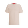 T-SHIRT ROSE CLAIR RELAXED FIT EN JERSEY DE COTON À LOGO IMPRIMÉ DAPOLINO HUGO