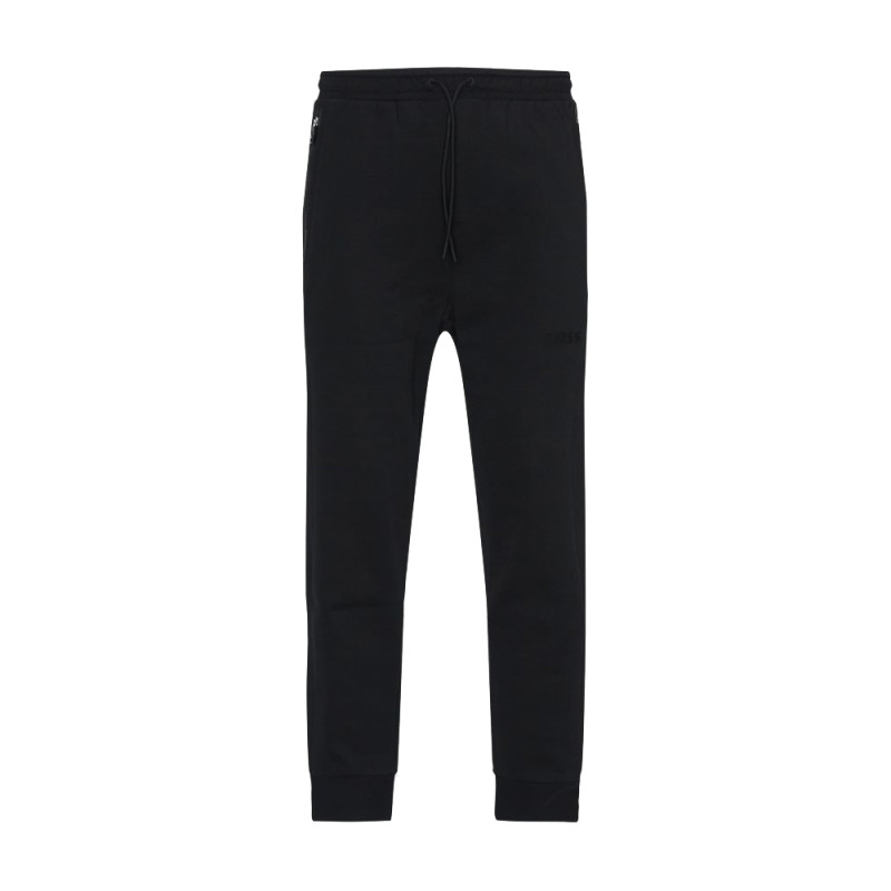 BAS DE SURVÊTEMENT BOSS EN COTON MÉLANGÉ NOIR AVEC LOGO EN RELIEF HADIKO 1