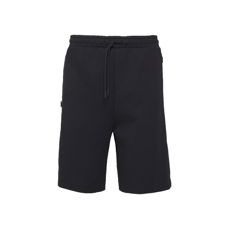 SHORT HEADLO 1 BOSS EN COTON MÉLANGÉ AVEC LOGO EN RELIEF NOIR