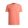 T-SHIRT BOSS TEE ROUGE REGULAR FIT EN COTON STRETCH AVEC LOGO CONTRASTANT