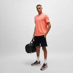 T-SHIRT BOSS TEE ROUGE REGULAR FIT EN COTON STRETCH AVEC LOGO CONTRASTANT