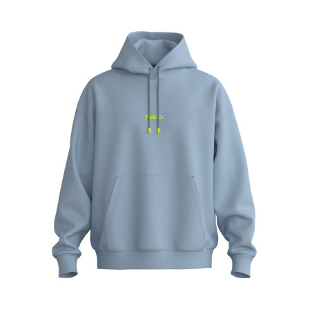 SWEAT À CAPUCHE OVERSIZE HUGO BLEU CIEL EN MOLLETON DE COTON AVEC LOGOS DE LA SAISON DREEZES